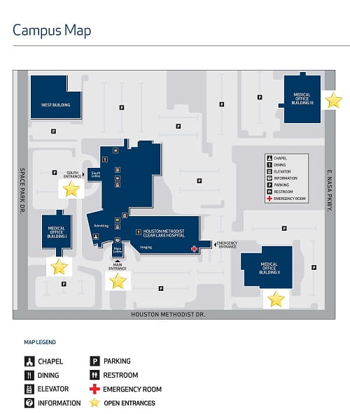 Houston Methodist Campus Map 3807