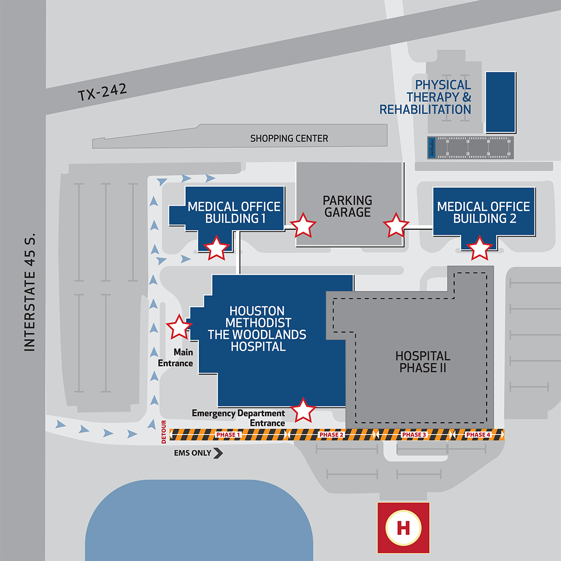 Houston Methodist Campus Map