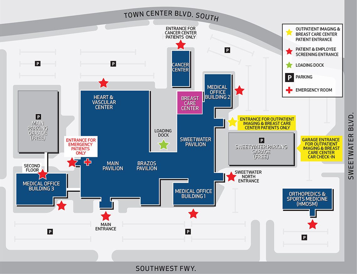 Houston Methodist Hospital Campus Map