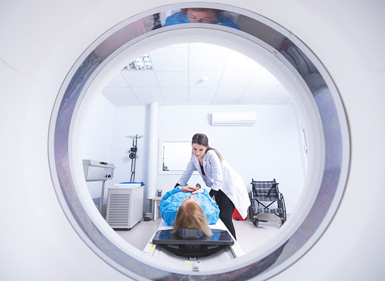 patient receiving radiation therapy